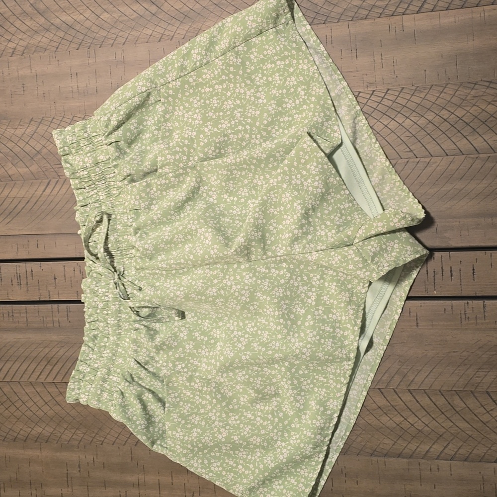 Altar'd State Green Floral Shorts